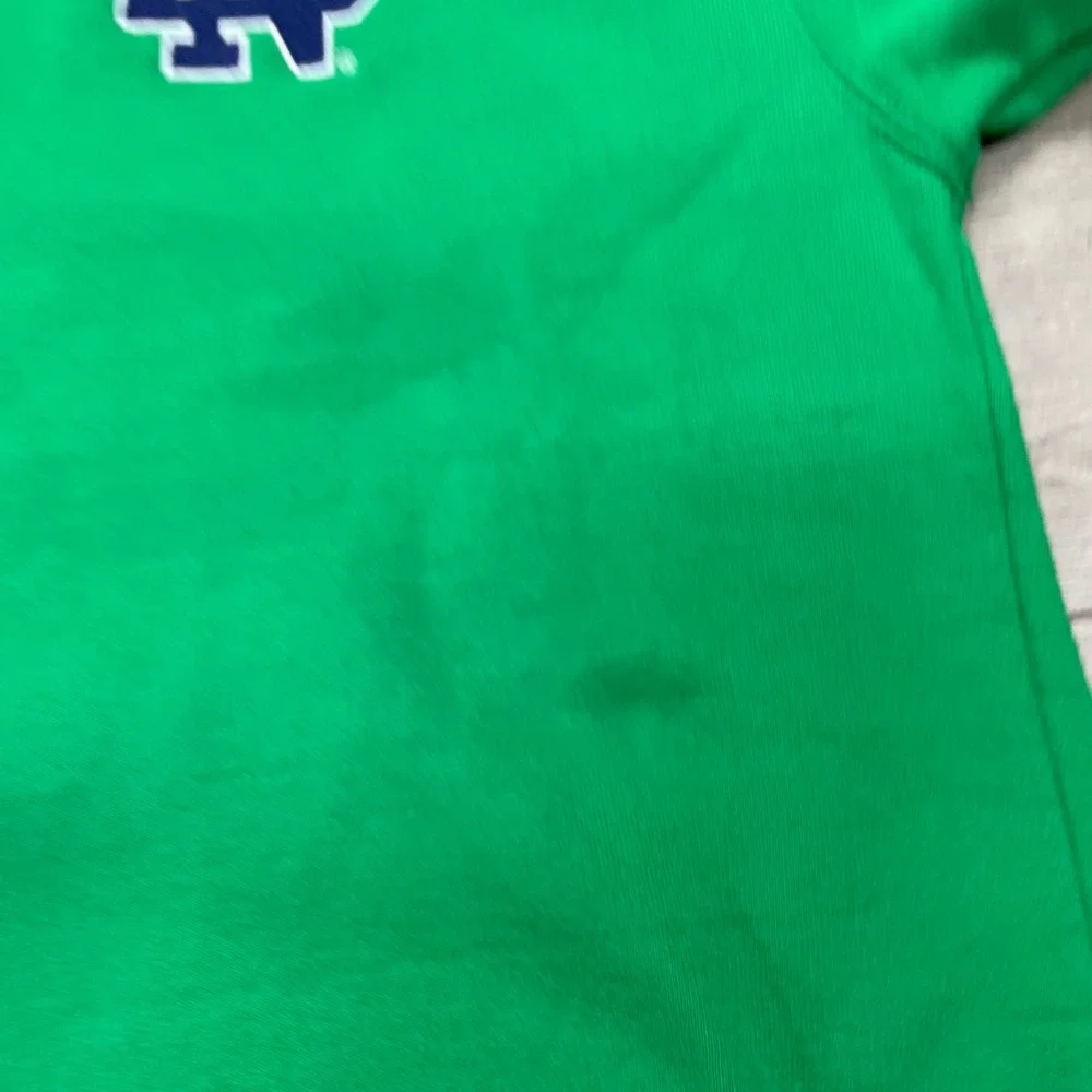 Champion Notre Dame Quarter Zip Mens Small Green Fighting Irish Sweatshirt FAIR